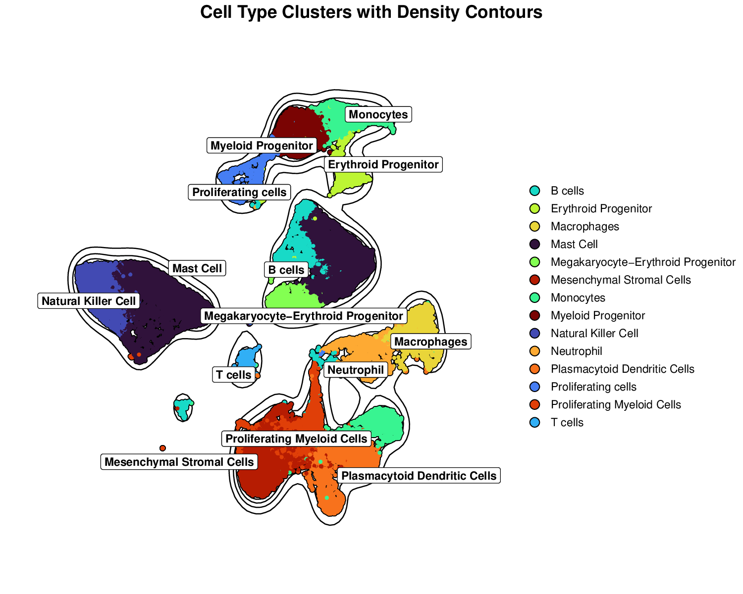 UMAP with Density Contours